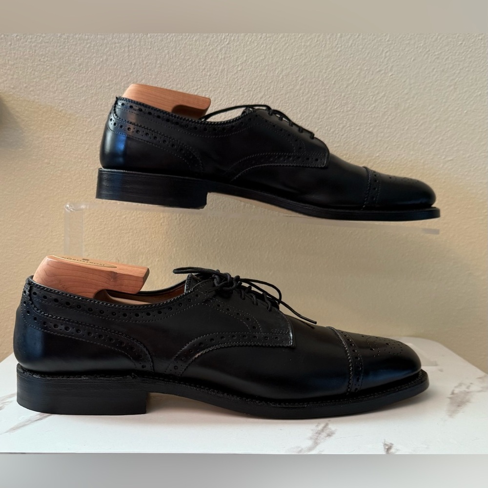 Allen Edmond Gregory McClure Black Oxford, Size 9  AA, NIB